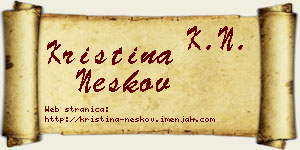 Kristina Neškov vizit kartica